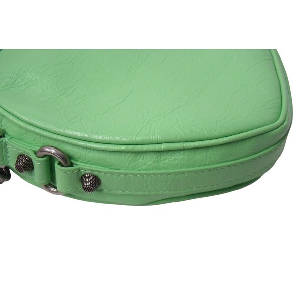 Balenciaga Le Cagole Heart Shoulder Bag Green Silver - Picture 8 of 10